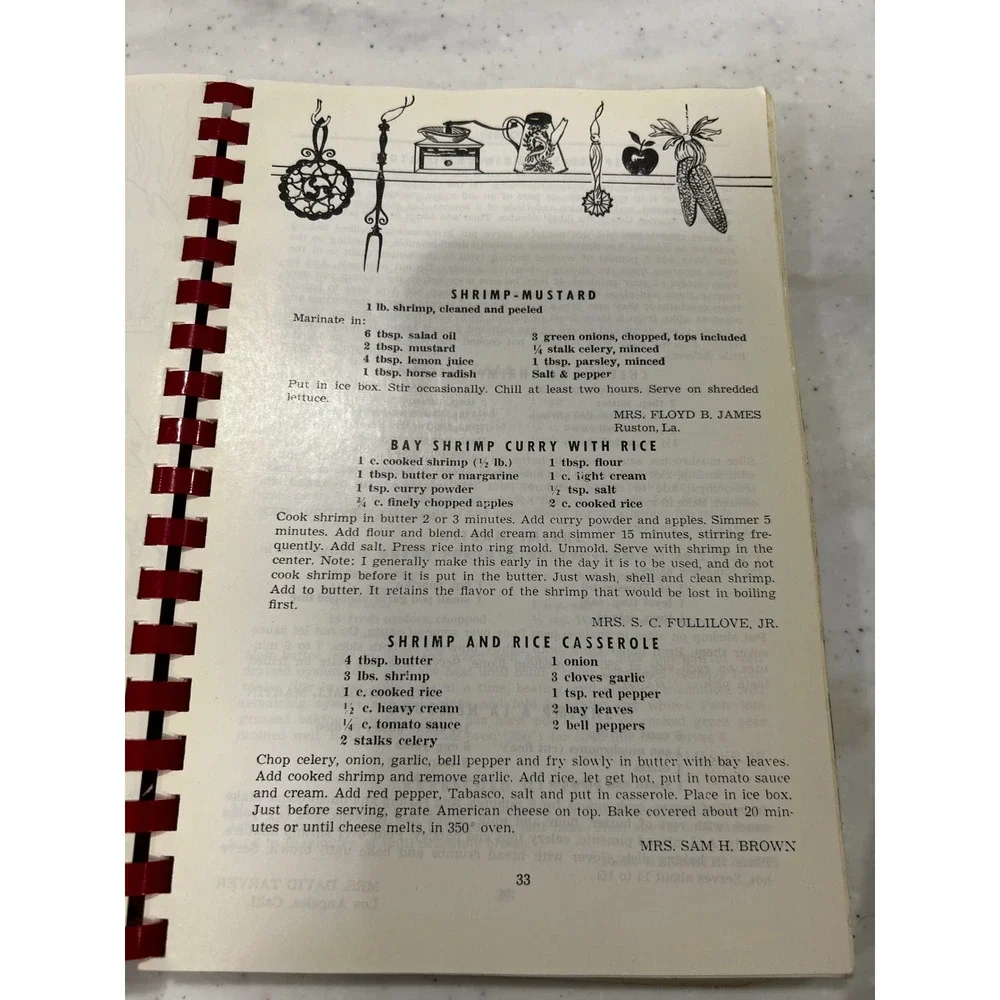 Vintage 1958 Favorite Recipes of the Red River Valley Cookbook Shreveport CHURCH